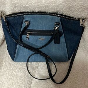 Denim coach purse